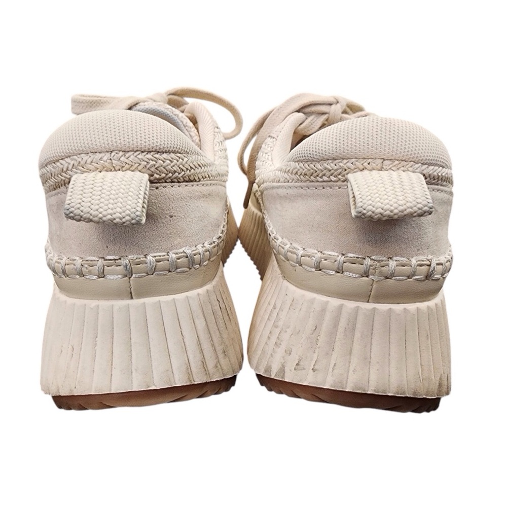 DOLCE VITA Dannis Cream Sneakers Shoes Woven Stitching 8M Casual Modern Platform - Picture 4 of 16